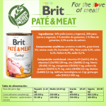 Brit pate meat pavo latas para perro