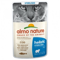 Almo Nature Sterilised Comida Húmeda para Gatos Esterilizados con Bacalao