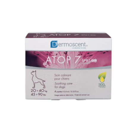 Dermoscent Atop7 Pipetas Naturales Cuidado de la Piel para Perros Grandes