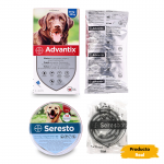 Pack Súper Protección: collar Seresto más de 8kg + Advantix 4 pipetas +25kg 