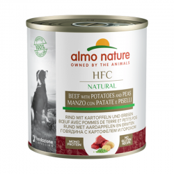 Almo Nature HCF Natural Comida Húmeda para Perros con Vacuno, Patatas y Guisantes