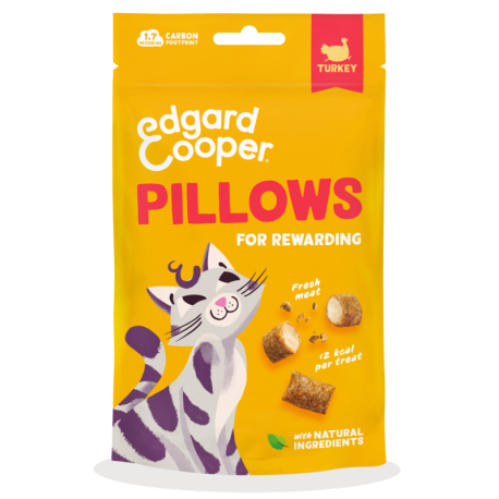 Edgard & Cooper Pillows Bocaditos de Pavo Snack para Gatos