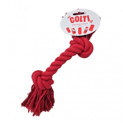 Colti Cuerda de Nudos Rojo y Blanco Juguete para Perros