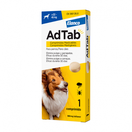 Antiparasitario masticable AdTab para perro 1 comprimido