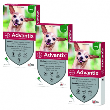 Advantix Pack Ahorro 12 pipetas para perros mini (0-4KG)