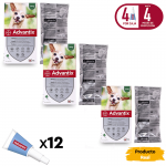 Advantix Pack Ahorro 12 pipetas para perros mini (0-4KG)