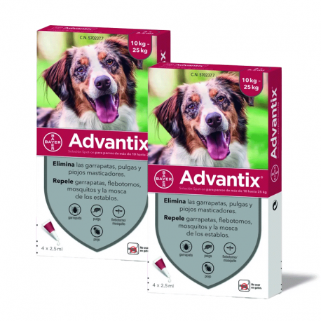 Advantix Pack Ahorro 8 pipetas para perros medianos (10-25kg)