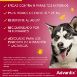 Advantix Pack Ahorro 8 pipetas para perros medianos (10-25kg)