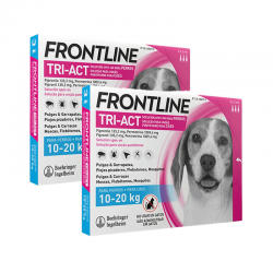 Frontline Tri-Act Pack Ahorro 12 pipetas para perros medianos (10-20KG)