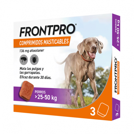 Frontpro Antiparasitario Masticable Para Perros 3 Comp.