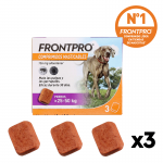 Pack Súper Protección: Frontpro Comprimidos Masticables 25-50kg + Frontline Tri-Act 3 pipetas (40-60kg) para perros gigantes