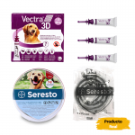 Pack Súper Protección: collar Seresto más de 8kg + Vectra 3 pipetas 25-40 kg