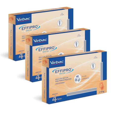 Effipro Spot On Pack Ahorro 12 pipetas para perros pequeños (2-10kg)