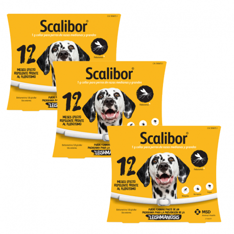 Scalibor Perro Grande Pack Ahorro 3 collares (65cm)