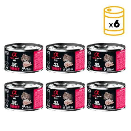 Alpha Spirit pack Latas para gatos de Pavo