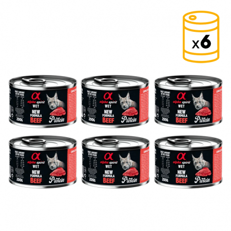 Alpha Spirit pack Latas para gatos de Ternera