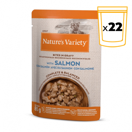 Comida Húmeda en Salsa para Gatos con Sabor a Salmón Nature´s Variety