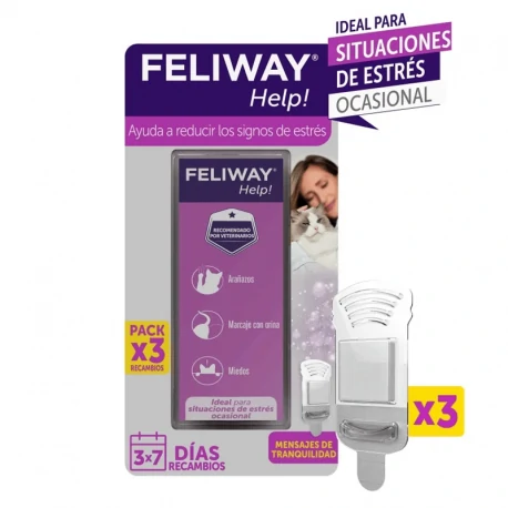 Feliway Help Antiestrés Gatos 3 Recambios