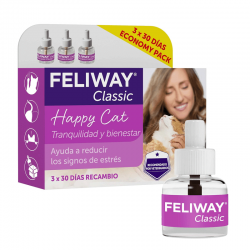 Feliway Classic Pack x3 Recambios para Difusor Anti-Estrés para Gatos