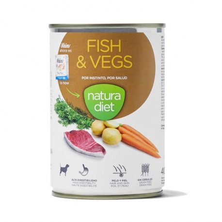 Natura Diet Fish&Vegs Comida Húmeda para Perros Con Pescado