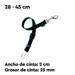 Enganche Cinturon Seguridad Coche Gloria Negro
