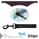 Yagu Bull Clip Amarre Cinturón para Perros 23x2,5 cm