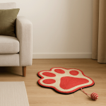 Rascador huella coral con ratón para gatos