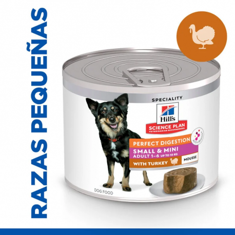 Hills Science Plan Small & Mini Perfect Digestion Comida Húmeda Para Perros Pequeños con Pavo