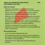 Arena aglomerante Blutive® para gatos aroma Aloe Vera 6L