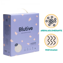Arena aglomerante Blutive® para gatos aroma Lavanda 6L