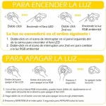 Fida Correa Extensible Para Perros Medianos y Grandes con Luz LED Color Blanco