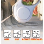 Fida Correa Extensible Para Perros Medianos y Grandes con Luz LED Color Blanco