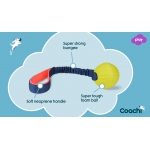 Coachi Tuggi Ball Juguete con Pelota para Perros Azul/Lima