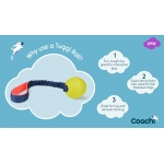 Coachi Tuggi Ball Juguete con Pelota para Perros Azul/Lima