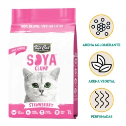 Kit Cat Arena para Gatos Eco SoyaClump Aroma Fresa