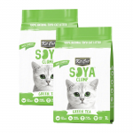 Kit Cat Arena para Gatos Eco SoyaClump Aroma Té Verde