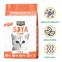 Kit Cat Arena para Gatos Eco SoyaClump Aroma Melocotón