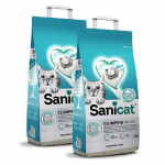Sanicat Clumping White Arena para Gatos Fragance Free