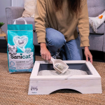 Sanicat Clumping White Arena para Gatos Fragance Free
