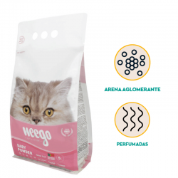 Weego Baby Powder Arena Aglomerante para Gatos Aroma Talco