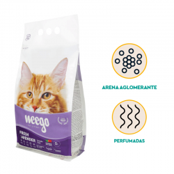 Weego Fresh Lavender Arena Aglomerante para Gatos Aroma Lavanda