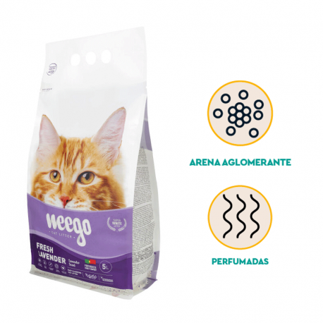 Weego Fresh Lavender Arena Aglomerante para Gatos Aroma Lavanda