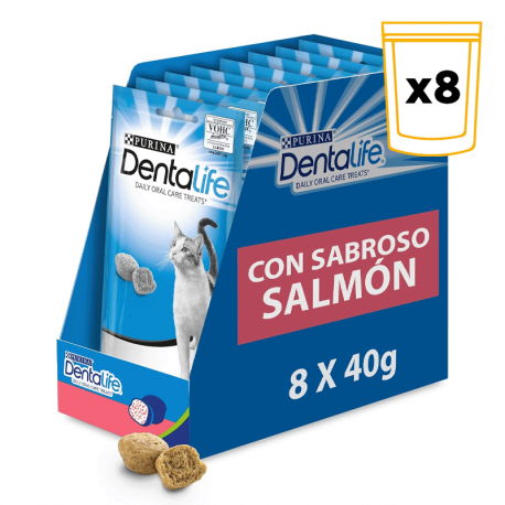 Pack Dentalife de snacks dentales para gatos de salmón