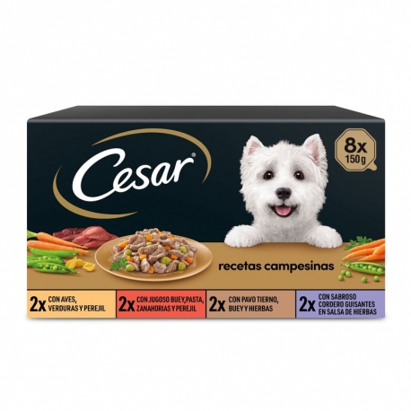 Cesar Multipack Recetas Campesinas Comida Húmeda Para Perros en Salsa