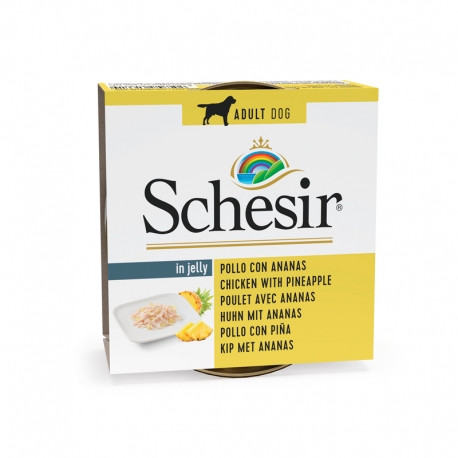 Schesir Comida Húmeda para Perros Filetes de Pollo con Piña en Gelatina