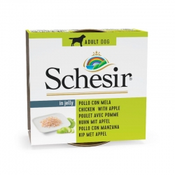 Schesir Comida Húmeda para Perros Filetes de Pollo con Manzana en Gelatina