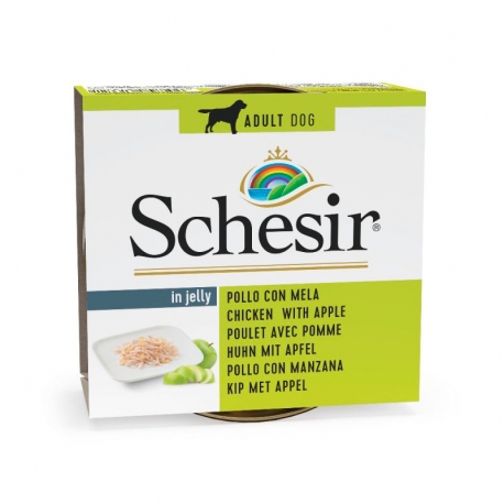 Schesir Comida Húmeda para Perros Filetes de Pollo con Manzana en Gelatina