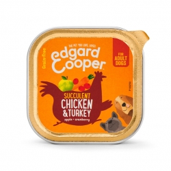 Edgar&Cooper Comida húmeda para Perros con Pollo y Pavo