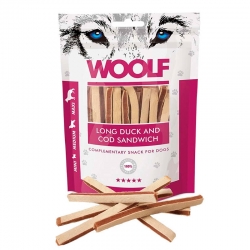 Woolf Soft Sandwich Snack para Perros con Pato y Bacalao