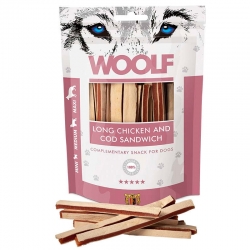 Woolf Soft Sandwich Snack para Perros con Pollo y Bacalao